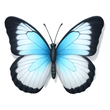 Light blue and white butterfly sticker