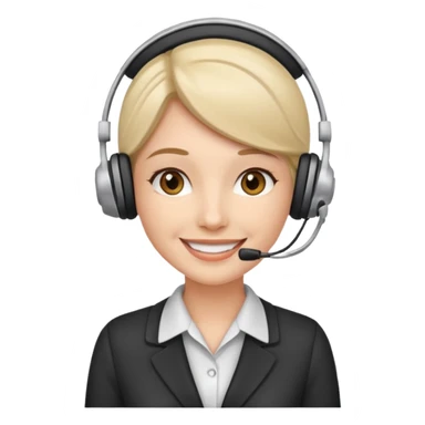 receptionist face sticker