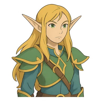World of Warcraft elf in ghibli style sticker