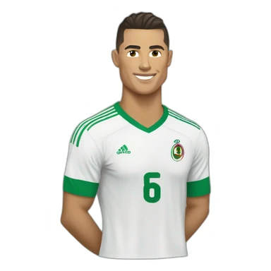 Ronaldo avec un drapeau de l'algerie sticker