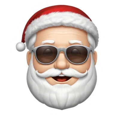 santa klaus with sunglasses with big smile sticker