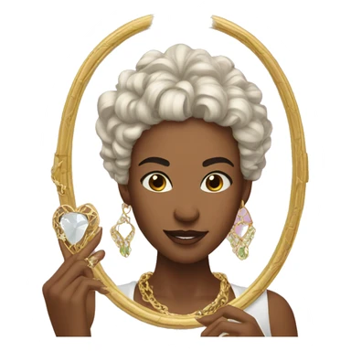 mirror selfie with jewelry sticker