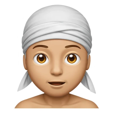 Emoji doing Rizz face with durag on head  sticker