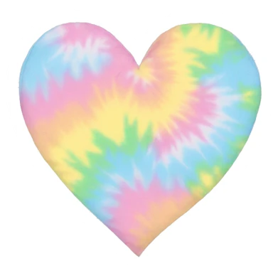 Pastel tie dye heart sticker