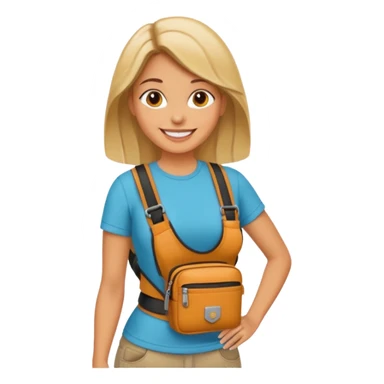 woman with waist bags sticker