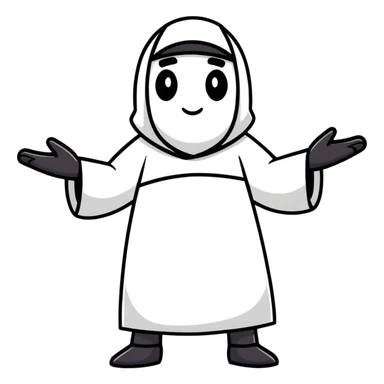 shrug gesture cartoonish sticker sticker