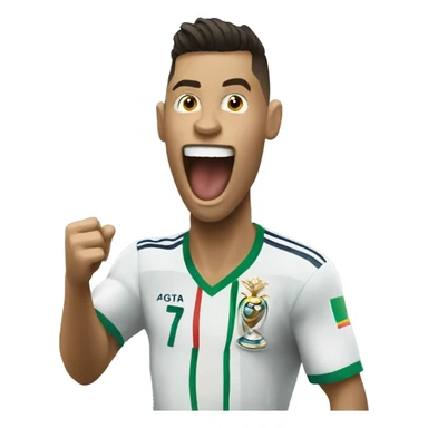 Ronaldo winning world cup sticker