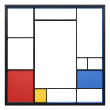 Piet Mondrian, Composition with Red Blue and Yellow painting frame sticker