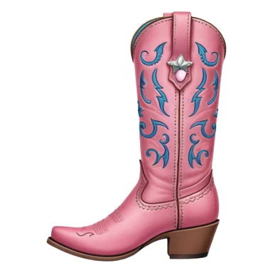 Pink Cowgirl boot sticker