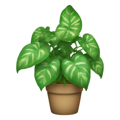 Pothos plant rainbow sticker
