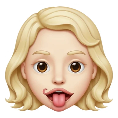 Ojos en forma de equis boca ondulada y con lengua afuera del lado izquierdo como el logo de nirvana sticker