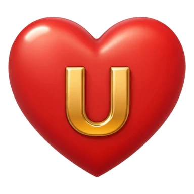 A red heart with the letter "J" in the middle sticker