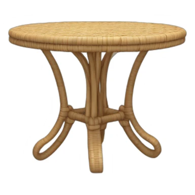 Circle rattan table sticker