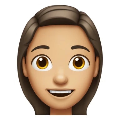 Hick brunette with missing front tooth sticker