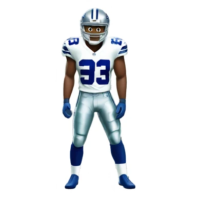 NFL football player, Dallas cowboys, in the end zone  sticker