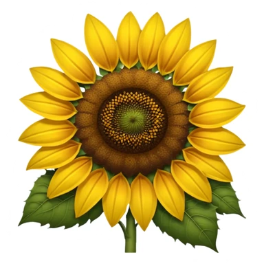 large sunflower with round center sticker