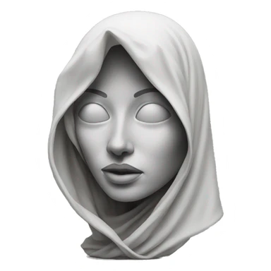 Veiled woman sculpture sticker