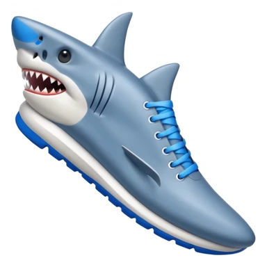 As un tiburón con tenis azules  sticker