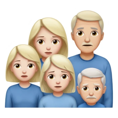 Ok keep this just change it a bit Standing next to the wife I want her brother to be sick and her parents are smiling and her grandfather is sick (no grandma) on the wife’s side. sticker