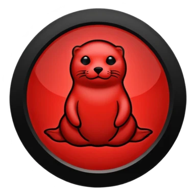 iOS sticker, summoning seal, black circle, red symbol, minimal sticker