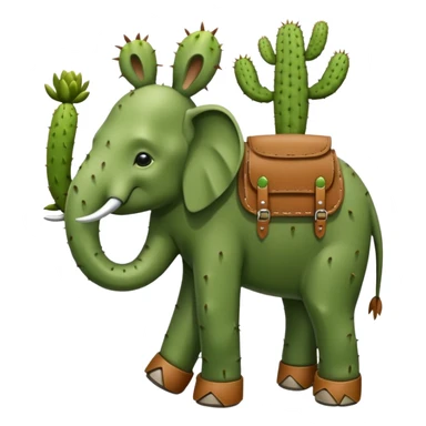 Un elefante con cuerpo de captus y sandalias marrones  sticker