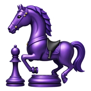 chess knight dark purple digger solo sticker