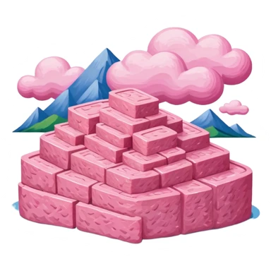 van gogh slop style pink SPAM art landscape sticker