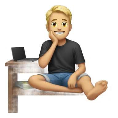 boys hanging out indoors sticker