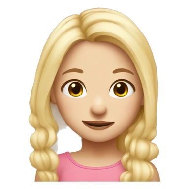 Blond girl with mini pig sticker