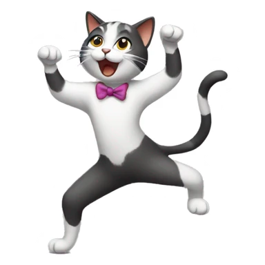 A dancing cat sticker