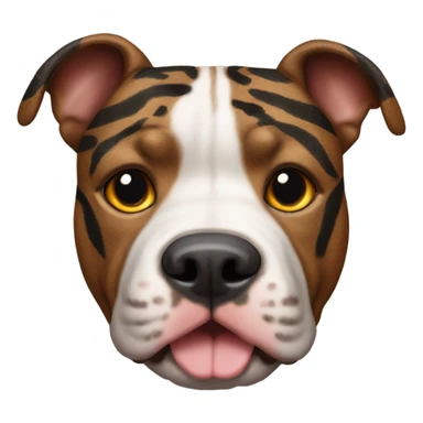 pitbull terrier dark brindle tiger stripes sticker