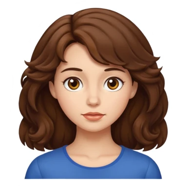 Woman with puffy brown hair sticker