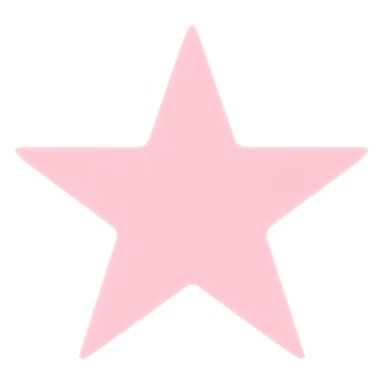 star with a soft glow, pink, no background sticker