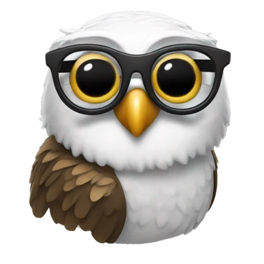 Owl with meta rayban glasses  sticker