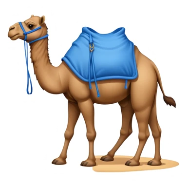 camel with a blue sack on its back sticker