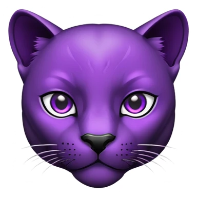 black panther with bright purple eyes sticker