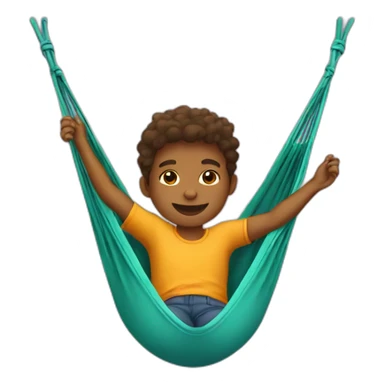 a kid laying in hammock sticker