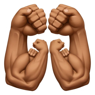 Two fists crossed over each other at the wrists like being handcuffed just without the cuffs in an upward and downword motion sticker