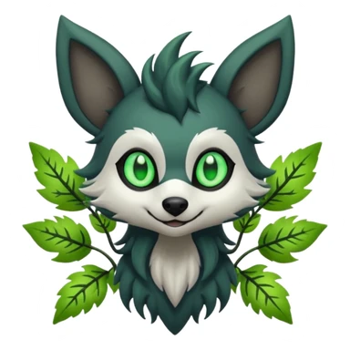 Batty Electrical Slim Mightyena-Plant-fairy sticker