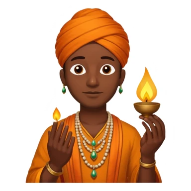 diwali man with diwali sticker