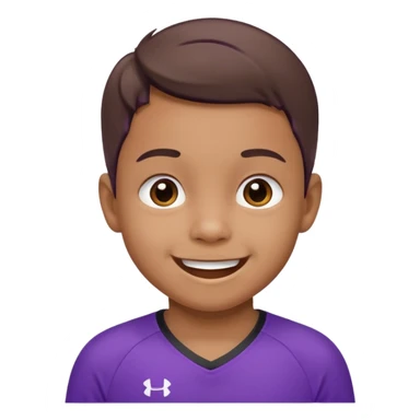 child with purple jersey sticker