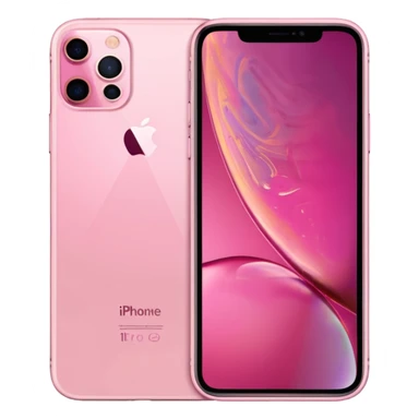 Create me a pink iPhone 17 pro image with the screen in a straight position. png sticker