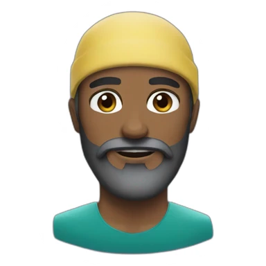 Athletic swimmer black beard sticker