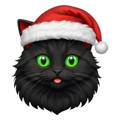 Black fluffy cat goes on holiday sticker