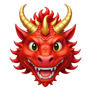 chinese dragon face happy new year sticker