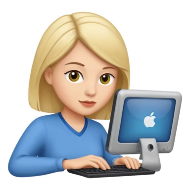 Kat using a computer sticker