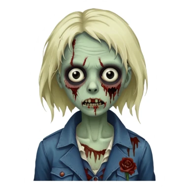 parisian zombie woman sticker