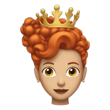 Queen with red hair sticker