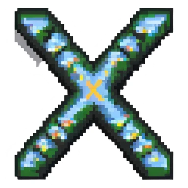 Just the letters X1X, no faces, pixel art typography sticker