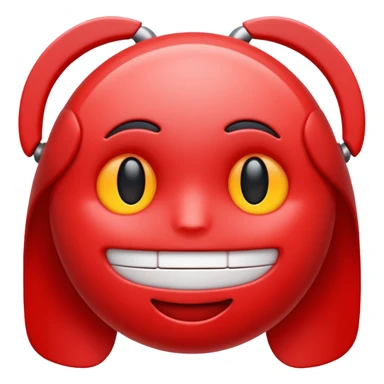 I want an emoji of "AI" in red writing sticker